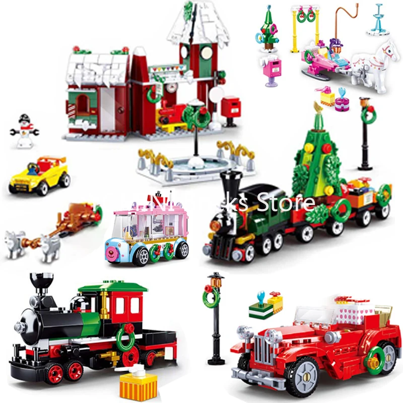 Constructor Model City Christmas Train Station Truck Carriage Christmas Tree Building Block Toys New Year Christmas Gift 0887
Constructor Model City Christmas Train Station Truck Carriage Christmas Tree Building Block Toys New Year Christmas Gift 0887