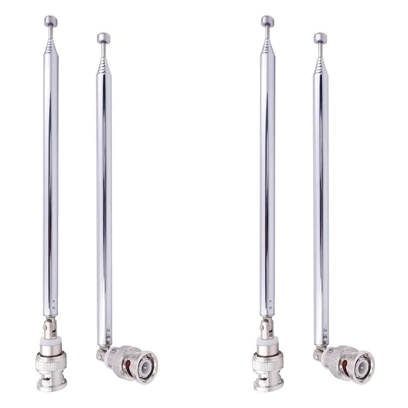 (4 Pack) BNC Radio Antenna With BNC Male Plug Jack Connector Adapter Telescopic Stainless Steel HF VHF UHF BNC Antenna
(4 Pack) BNC Radio Antenna With BNC Male Plug Jack Connector Adapter Telescopic Stainless Steel HF VHF UHF BNC Antenna