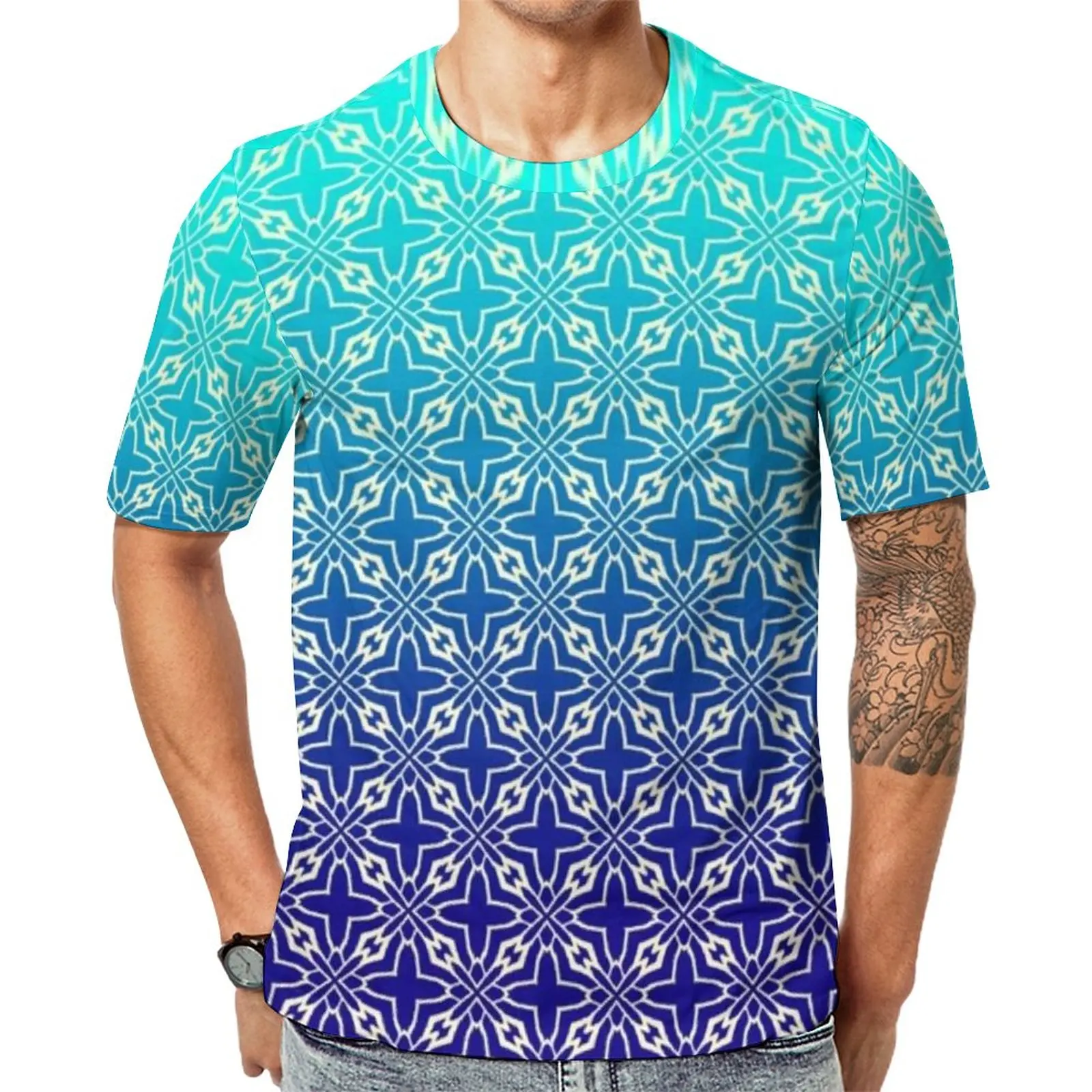 Two Tone Light Blue T Shirt Medium Star Tile Hippie T-Shirts Male Basic Tee Shirt Premium Short-Sleeve Print Tees Large Size
Two Tone Light Blue T Shirt Medium Star Tile Hippie T-Shirts Male Basic Tee Shirt Premium Short-Sleeve Print Tees Large Size