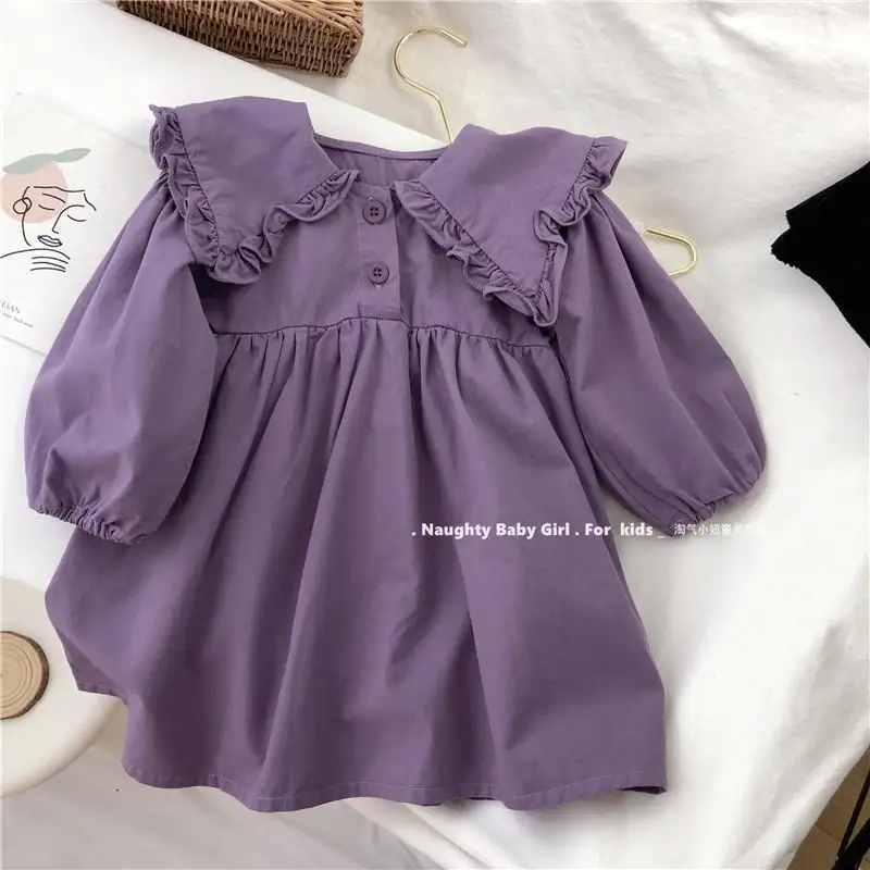 Girls' Autumn Dress 2021 New Dream Doll Collar Solid Color Dress Children's Cute Princess Dress
Girls' Autumn Dress 2021 New Dream Doll Collar Solid Color Dress Children's Cute Princess Dress