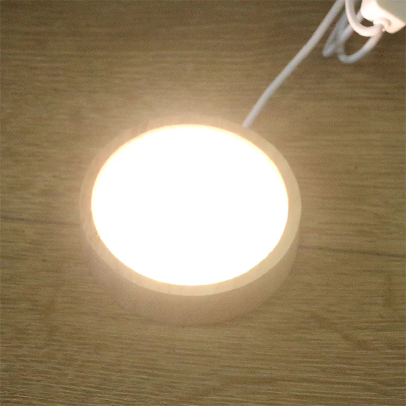 Round Wooden LED Light Dispaly Base Crystal Glass Resin Art Ornament Night Lamp Base LED Light Rotating Display Stand 10cm/8cm
Round Wooden LED Light Dispaly Base Crystal Glass Resin Art Ornament Night Lamp Base LED Light Rotating Display Stand 10cm/8cm