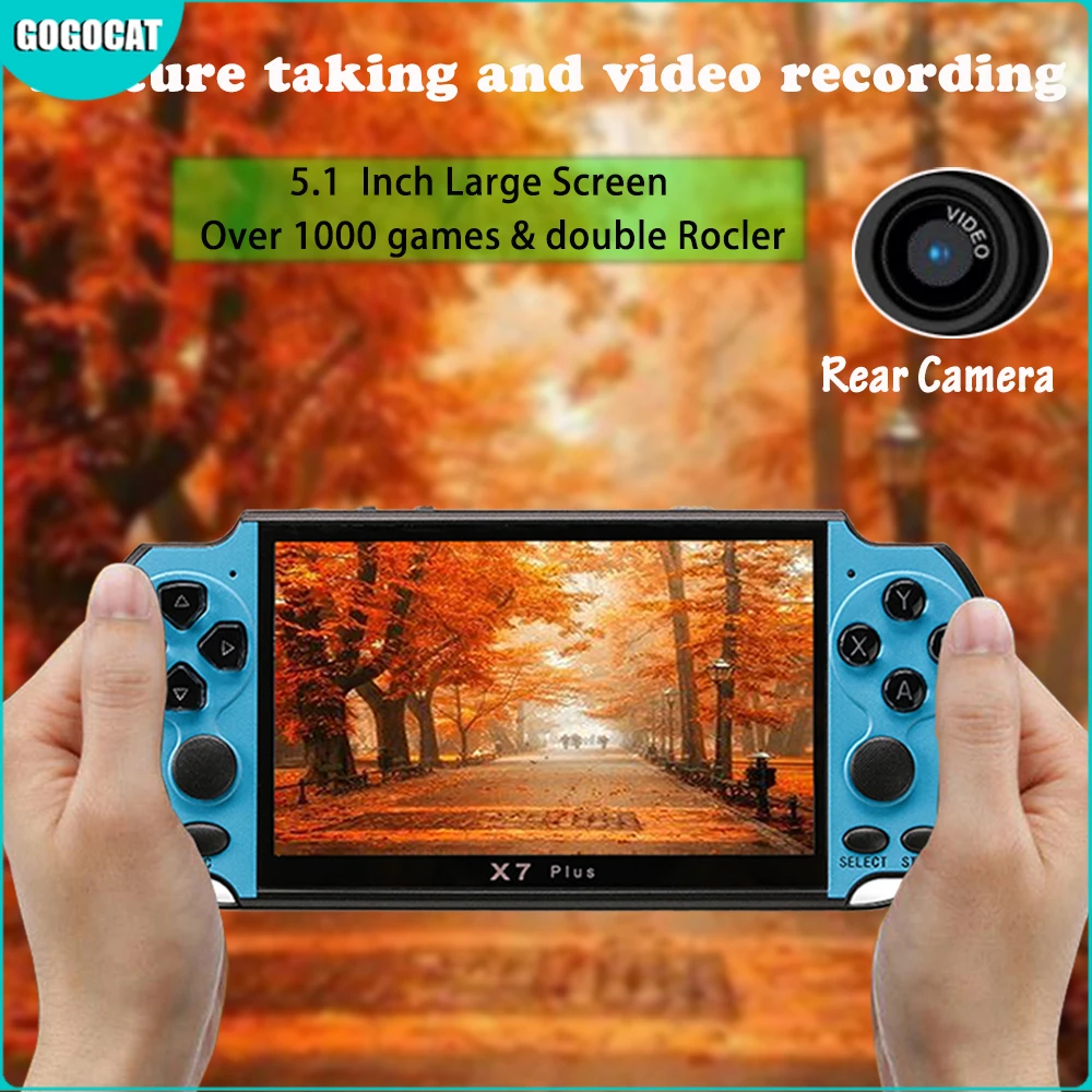 X7 Plus 8G Video Portable Arcade Game Console MP5 5.1 Inch Screen Handheld Music Double Rocker LCD Rechargeabl Kid Children Gift
X7 Plus 8G Video Portable Arcade Game Console MP5 5.1 Inch Screen Handheld Music Double Rocker LCD Rechargeabl Kid Children Gift