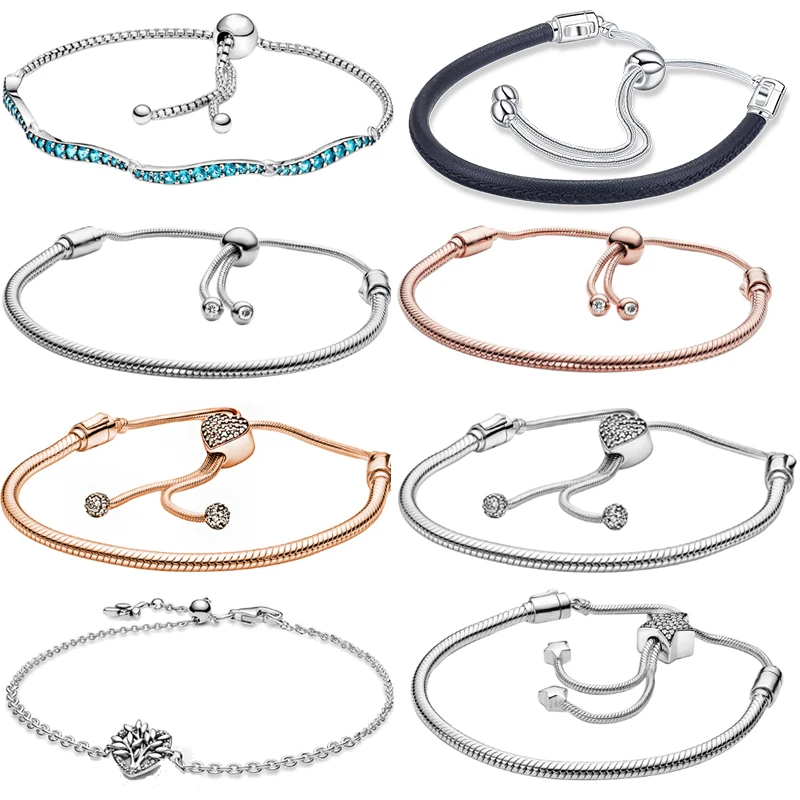 Sterling 925 Silver Adjustable Bracelet Fit Original Charms Beads Star Blue Sea Tree Sparkling Fashion Style DIY Gifts
Sterling 925 Silver Adjustable Bracelet Fit Original Charms Beads Star Blue Sea Tree Sparkling Fashion Style DIY Gifts