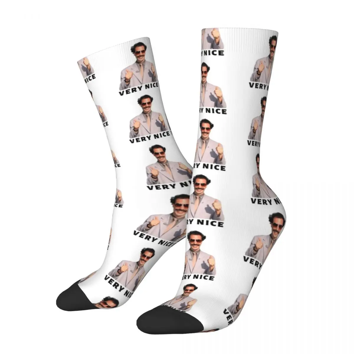 

Retro Borat Very Nice Warm Crew Socks Accessories All Seasons Comfortable Long Socks Sweat Absorbing Wonderful Gifts for Unisex