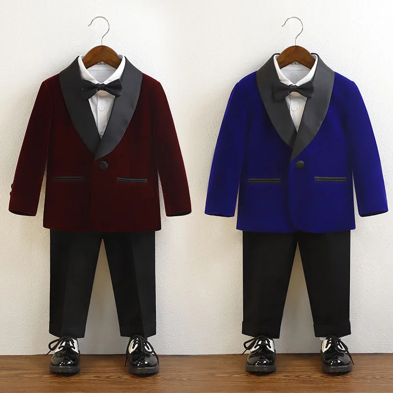 Boys Purple Velvet Blazer Jacket Pants Bowtie Photograph Suit Kids 1Year Birthday Dress Children Wedding Performance Evening Set
Boys Purple Velvet Blazer Jacket Pants Bowtie Photograph Suit Kids 1Year Birthday Dress Children Wedding Performance Evening Set
