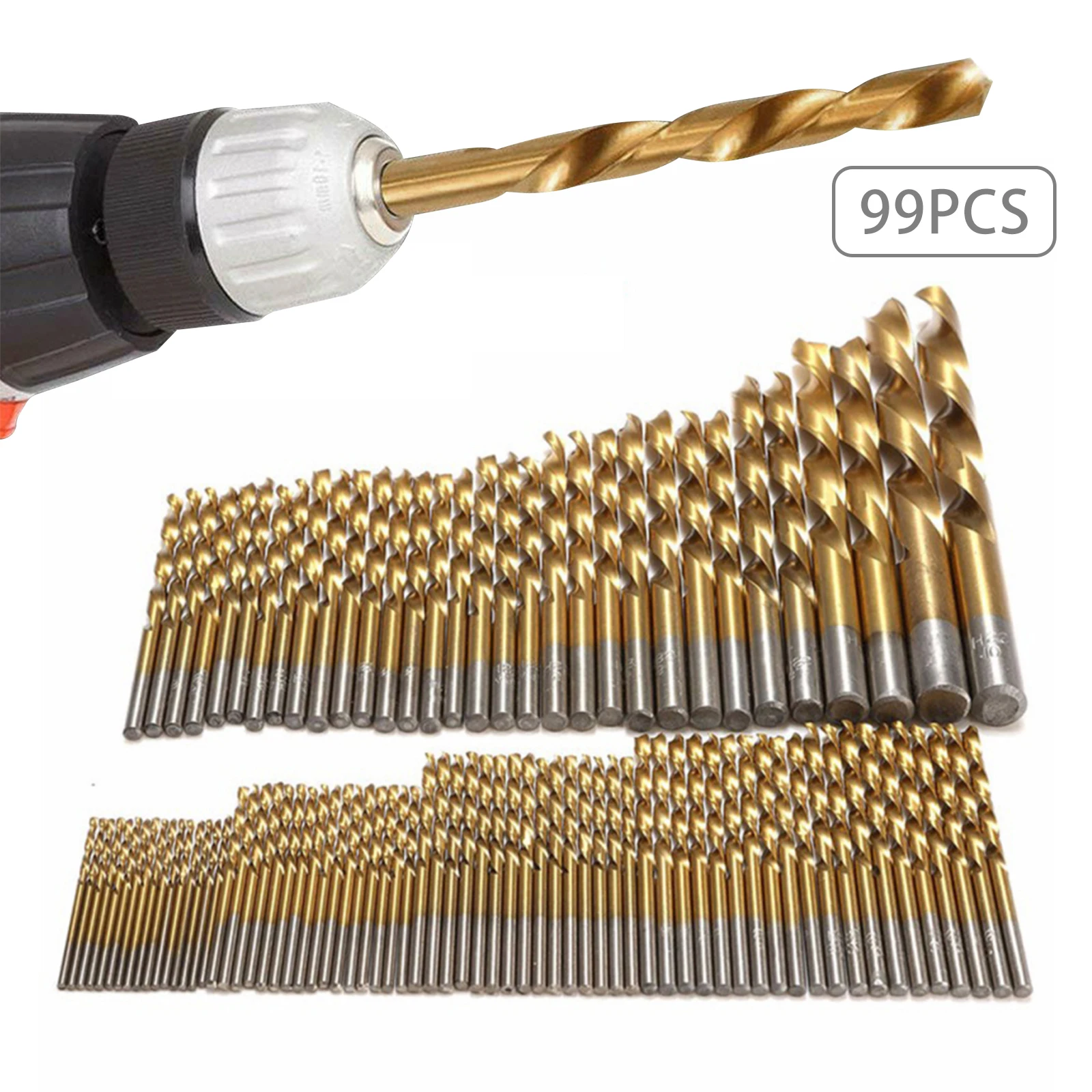 

99pcs 1.5-10mm Cobalt Drill Bit Set High Speed Steel HSS-CO Twist Drills Bit For Metal Wood Working Power Combination Tools
