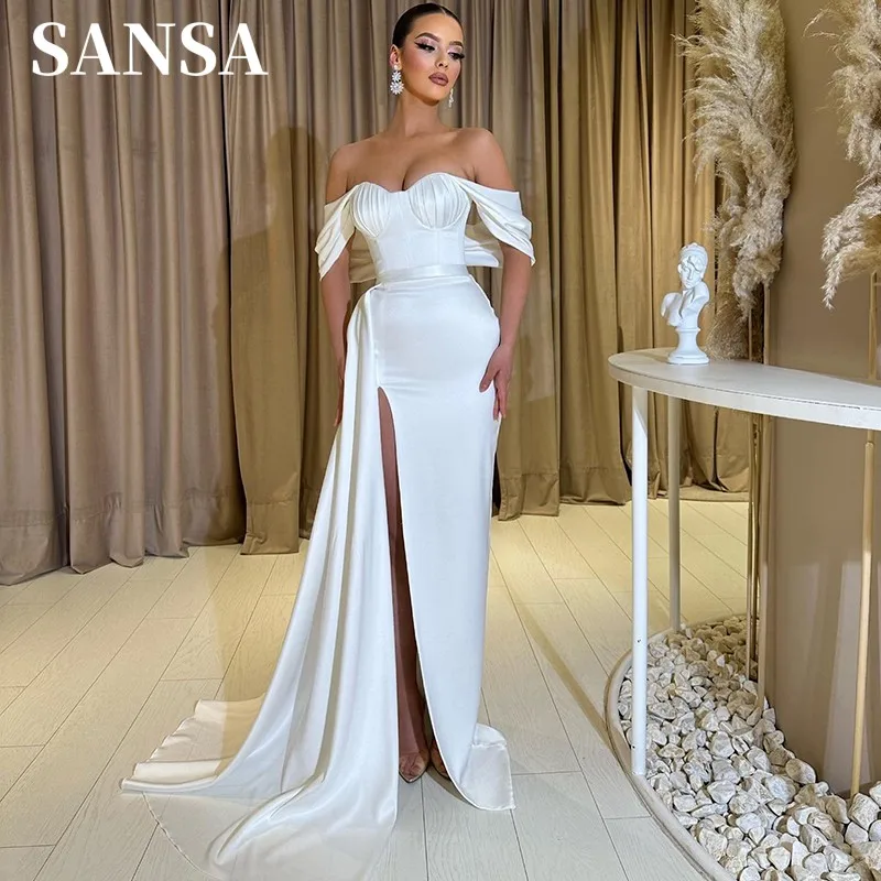 Sansa Elegant Off Shoulder فساتين السهرة Sexy Side Split Mermaid Prom Dress Sweetheart Short Sleeve Fishtail Vestidos De Noche
Sansa Elegant Off Shoulder فساتين السهرة Sexy Side Split Mermaid Prom Dress Sweetheart Short Sleeve Fishtail Vestidos De Noche