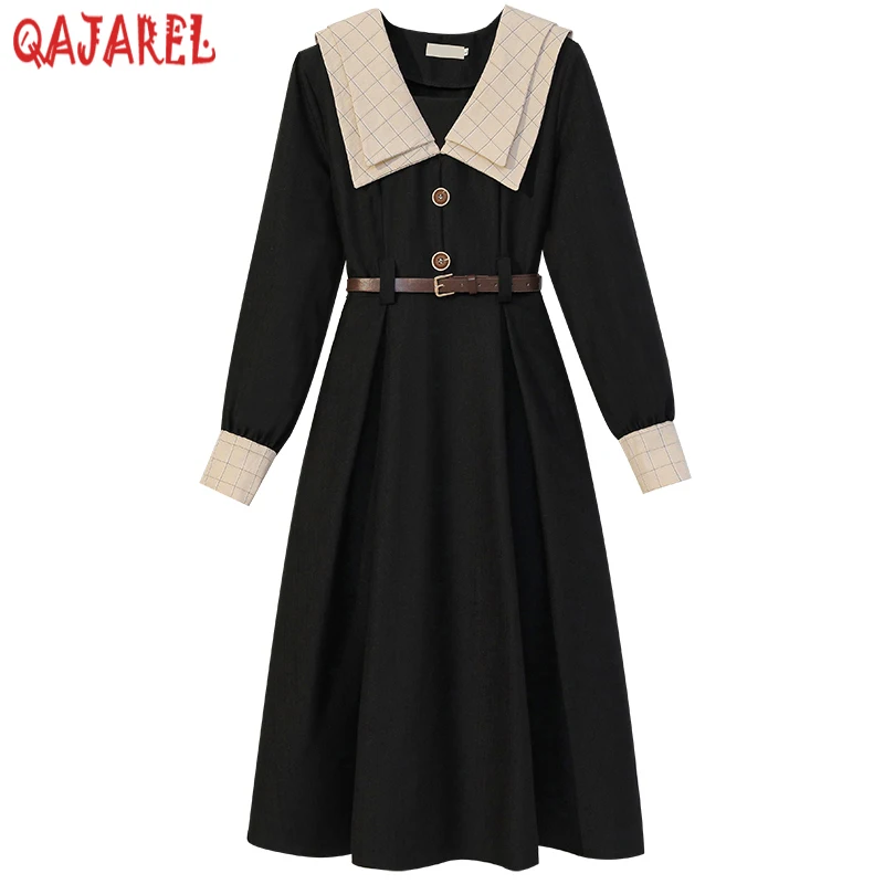 Женское винтажное платье миди, черное облегающее платье с длинным рукавом и воротником-поло в Корейском стиле Хепберн, элегантная модель на каждый день, весна-осень 2023
Женское винтажное платье миди, черное облегающее платье с длинным рукавом и воротником-поло в Корейском стиле Хепберн, элегантная модель на каждый день, весна-осень 2023