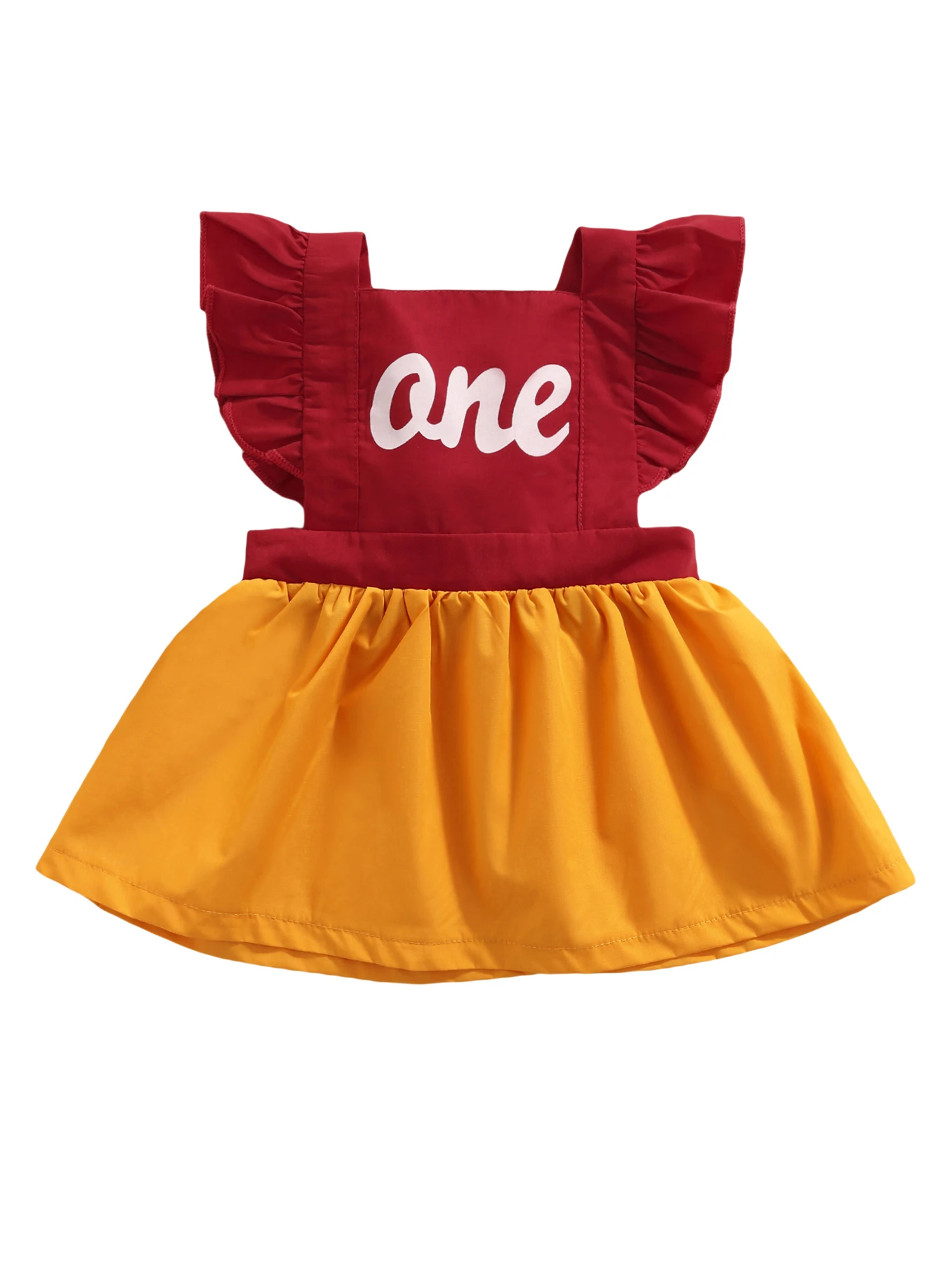 Toddler Baby Girl Birthday Dress Ruffle Sleeve Square Neck Back Bow Letter Print Summer A-line Dress
Toddler Baby Girl Birthday Dress Ruffle Sleeve Square Neck Back Bow Letter Print Summer A-line Dress