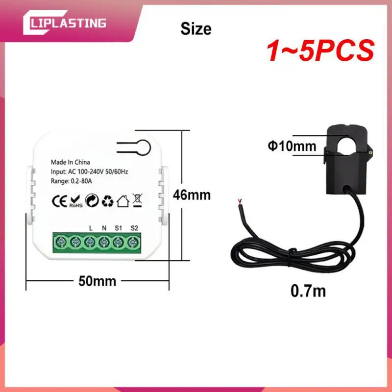 1~5PCS Tuya Smart Life WiFi Digital Energy Meter 80A with Current Transformer Sensor Clamp Power Consumption Monitor 110V 240V
1~5PCS Tuya Smart Life WiFi Digital Energy Meter 80A with Current Transformer Sensor Clamp Power Consumption Monitor 110V 240V