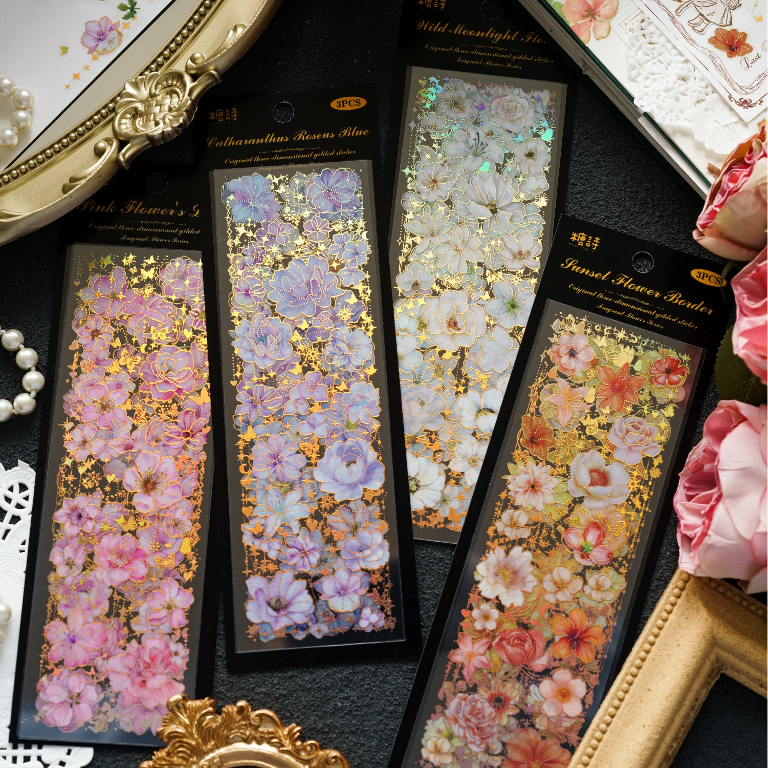 3 pcs INS Bronzing PET Stickers Diy Scrapbooking Diary Album Stationery Craft Supplies hand made junk journal Collage material
3 pcs INS Bronzing PET Stickers Diy Scrapbooking Diary Album Stationery Craft Supplies hand made junk journal Collage material
