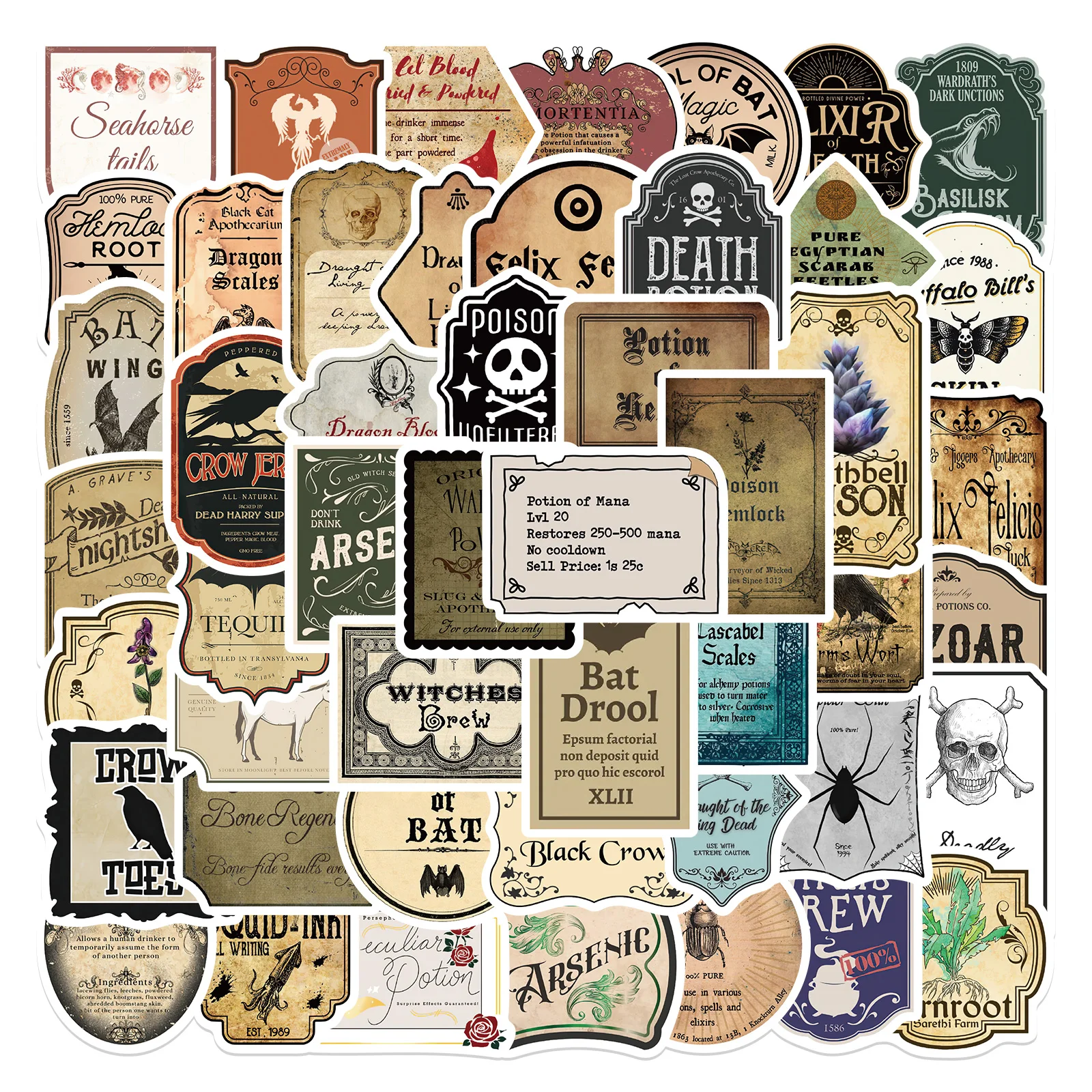 10/25/50pcs Potion Label Graffiti Stickers Retro Gothic Witch Apothecary Decal Toy DIY Motorcycle Skateboard Laptop Bike Sticker
10/25/50pcs Potion Label Graffiti Stickers Retro Gothic Witch Apothecary Decal Toy DIY Motorcycle Skateboard Laptop Bike Sticker