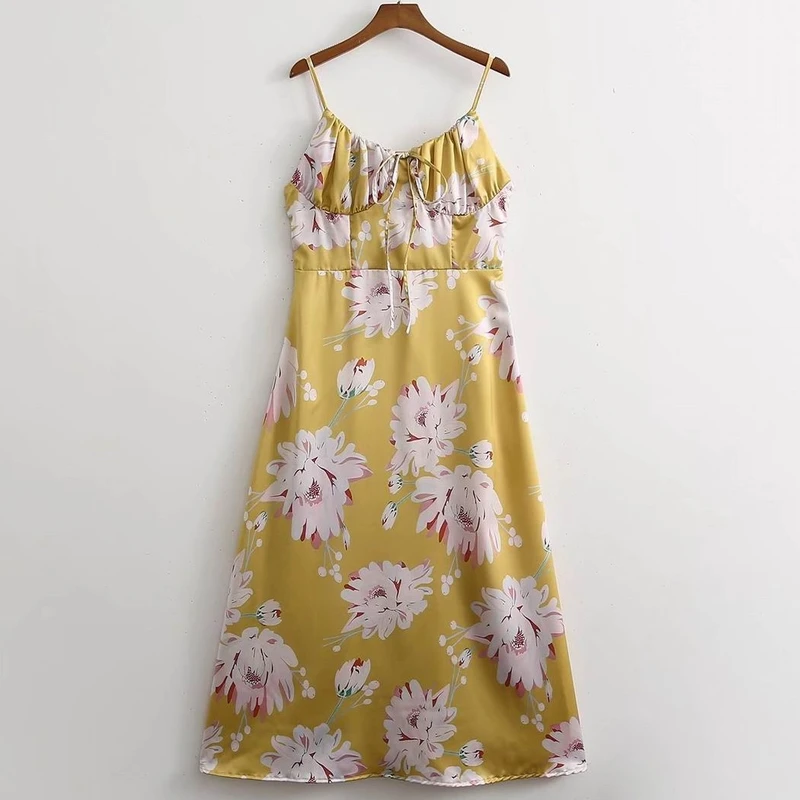 Summer Floral Dress Women 2022 New Clothing Prints Spaghetti Strap Mid-Calf Fit and Flare Feminino Vestido
Summer Floral Dress Women 2022 New Clothing Prints Spaghetti Strap Mid-Calf Fit and Flare Feminino Vestido