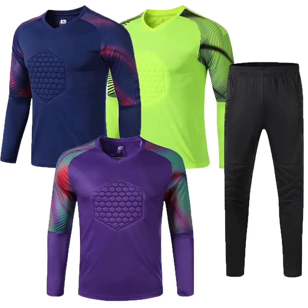 Men Football jerseys Goalkeeper Shirts Long sleeve Pant Soccer goalkeeper Uniforms Training Suit Protection Kits Pants Clothing
Men Football jerseys Goalkeeper Shirts Long sleeve Pant Soccer goalkeeper Uniforms Training Suit Protection Kits Pants Clothing