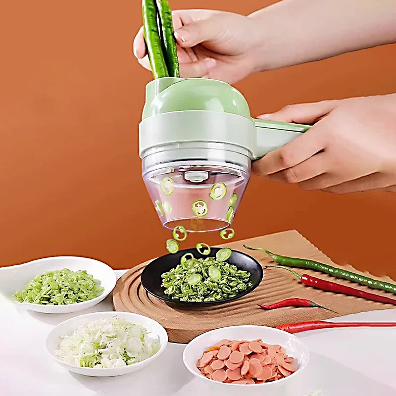 Multifunctional Electric Vegetable Slicer Cutter Fruit Vegetable Tools Chop Meat, Garlic and Wash Dishes Kitchen Gadgets Items 
Multifunctional Electric Vegetable Slicer Cutter Fruit Vegetable Tools Chop Meat, Garlic and Wash Dishes Kitchen Gadgets Items