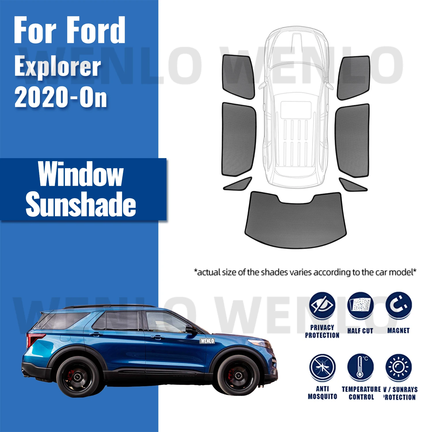 Магнитный автомобильный солнцезащитный козырек для Ford Explorer 6 2020 2021 2022 2023
Магнитный автомобильный солнцезащитный козырек для Ford Explorer 6 2020 2021 2022 2023