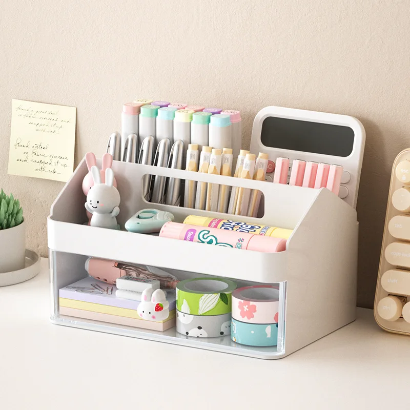 Student Stationery Pen Holder Transparent Drawers Cute Multifunction Solid Color Desktop Organizerr Stationery Storage Box
Student Stationery Pen Holder Transparent Drawers Cute Multifunction Solid Color Desktop Organizerr Stationery Storage Box