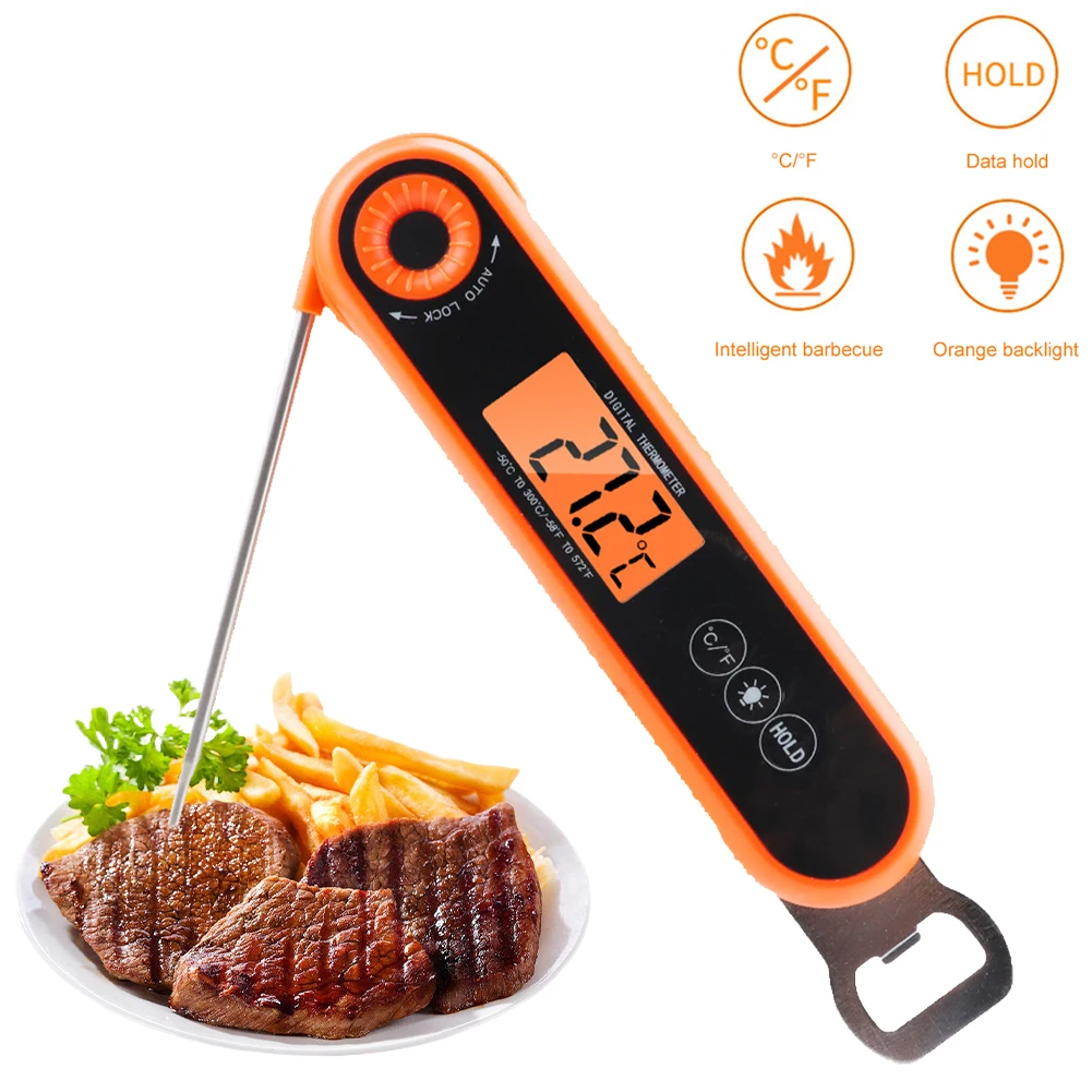 Digital Meat Thermometer Instant Read Food Thermometer for Cooking Grill with Rotatable Probe Auto Off Waterproof Kitchen Gadget
Digital Meat Thermometer Instant Read Food Thermometer for Cooking Grill with Rotatable Probe Auto Off Waterproof Kitchen Gadget