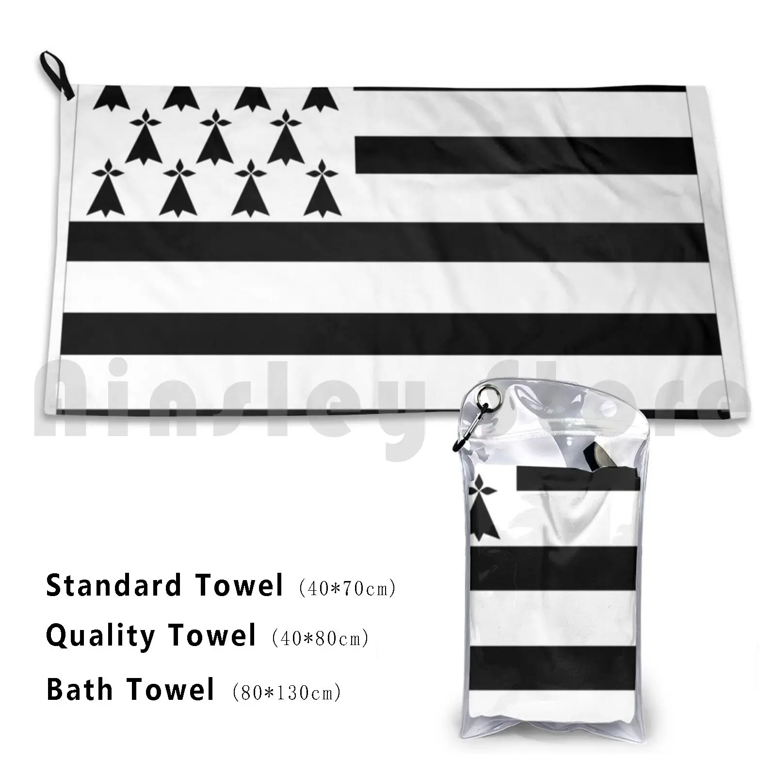 

Пляжное полотенце с флагом Бретани, быстросохнущее качественное полотенце, флаг Бретани, Флаг Франции, символ страны, знак страны