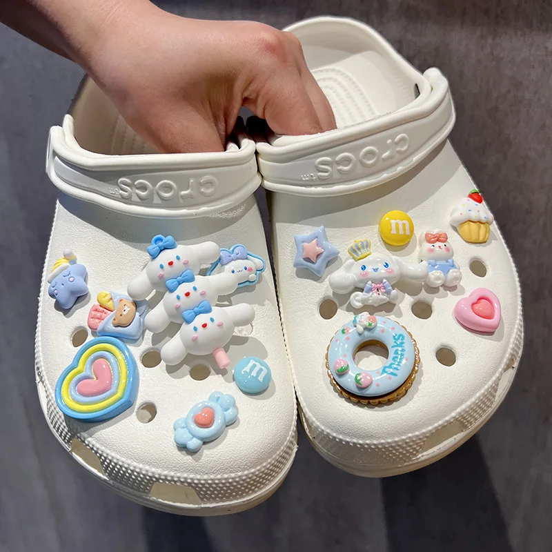 Аксессуары для обуви с героями мультфильмов Cinnamoroll обувь пряжкой цветок сахарная