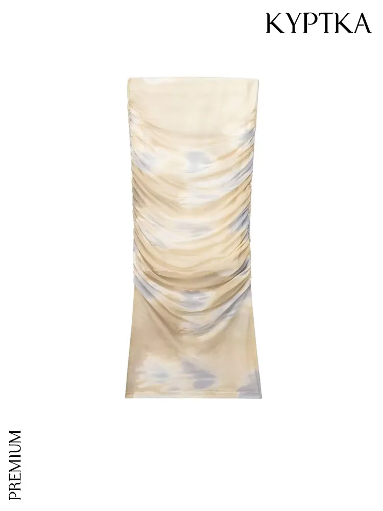 KYPTKA Women Fashion Printed Tulle Draped Midi Skirt Vintage High Waist With Elastic Waistband Female Skirts Mujer
KYPTKA Women Fashion Printed Tulle Draped Midi Skirt Vintage High Waist With Elastic Waistband Female Skirts Mujer