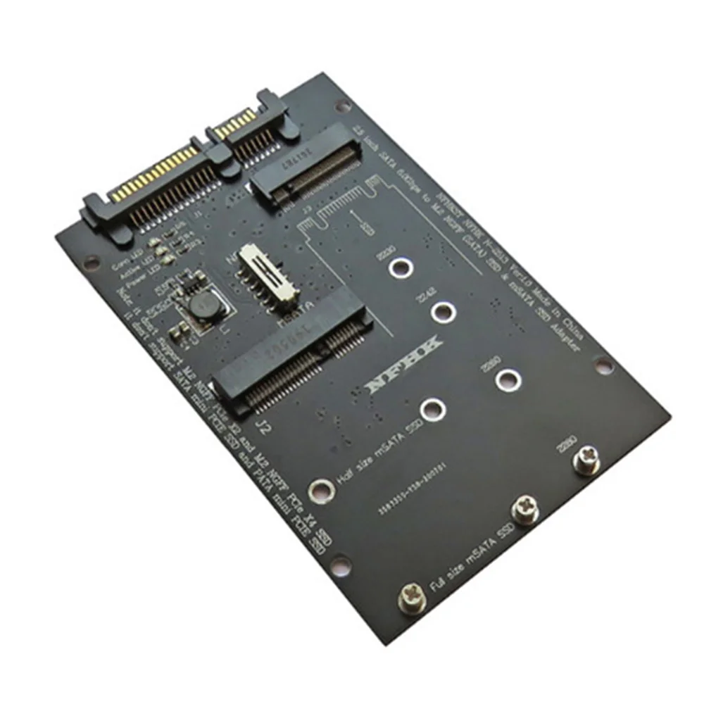 

Адаптер M.2 NGFF MSATA SSD на 2,5 дюйма SATA 6,0 Гбит/с, адаптер 2 в 1, конвертер, карта, поддержка ПК, ноутбука, жесткого диска