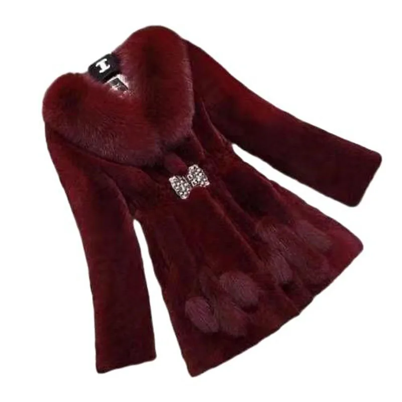 Faux fur Mink Fleece Women Fur Jacket 2022 Mid-length Autumn and Winter Plush Faux Fur Coat Faux Fox Fur Collar Thicken and Thin 
Faux fur Mink Fleece Women Fur Jacket 2022 Mid-length Autumn and Winter Plush Faux Fur Coat Faux Fox Fur Collar Thicken and Thin