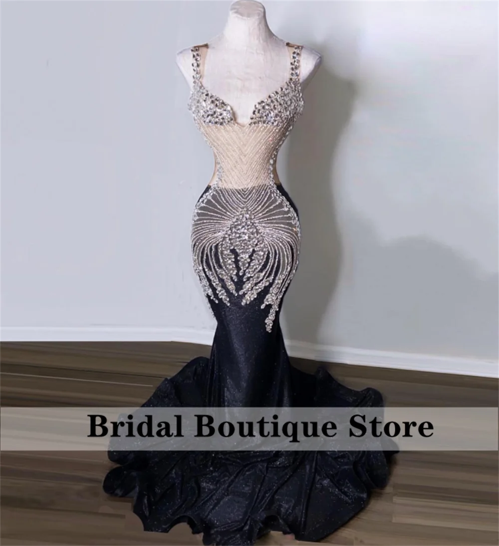 Sexy Black Mermaid Prom Dress 2022 Luxury Beading Rhinestone Aso Ebi Party Gowns Vestidos Robe De Bal Custom Zipper Back
Sexy Black Mermaid Prom Dress 2022 Luxury Beading Rhinestone Aso Ebi Party Gowns Vestidos Robe De Bal Custom Zipper Back