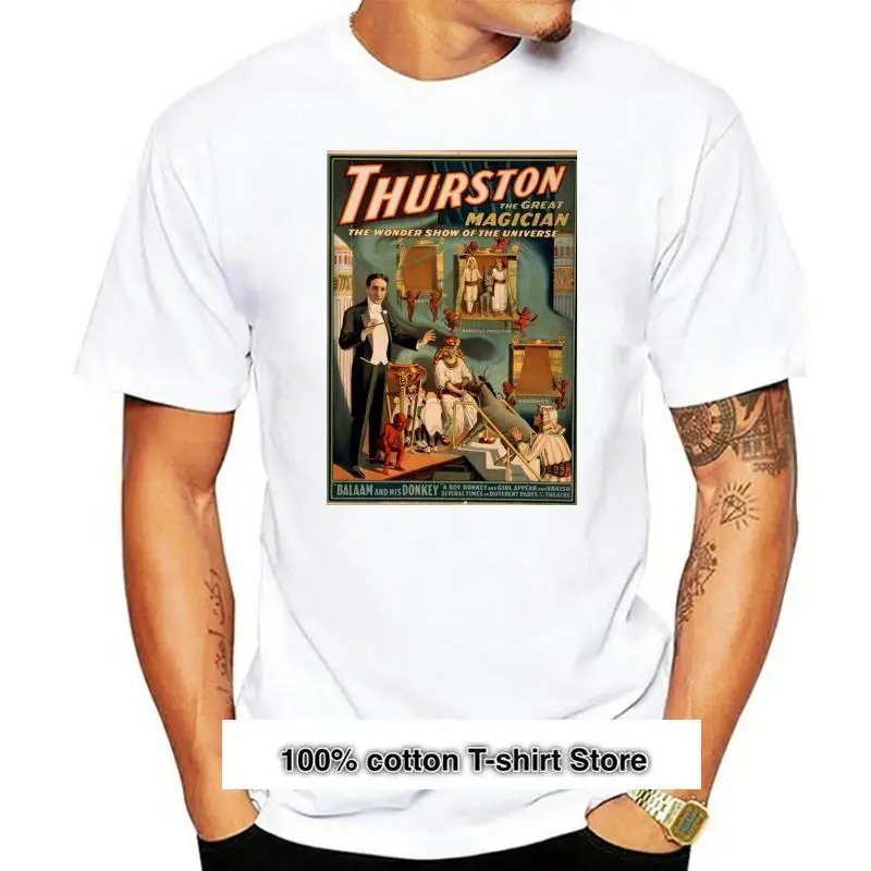 Camiseta Vintage para hombre, cartel publicitario, Thurston, el Gran Mago, camiseta para mujer
Camiseta Vintage para hombre, cartel publicitario, Thurston, el Gran Mago, camiseta para mujer