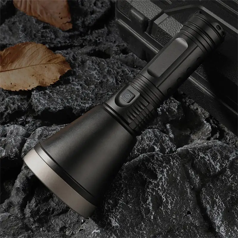 

1300lm Rechargeable Handheld Flashlights Lightweight Big Strong Light Portable Tactical Flashlights For Fishing Hiking 30w Led