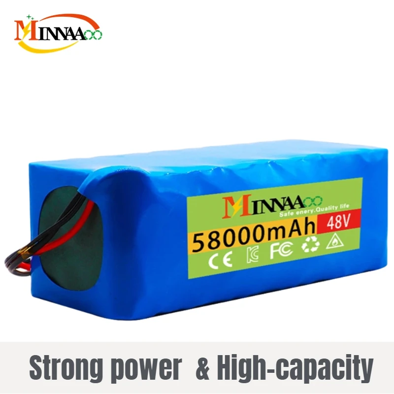48V 100000mAh 1000w 13S3P XT60 48V Lithium ion Battery Pack 100Ah For 54.6v E-bike Electric bicycle Scooter with BMS+charger
48V 100000mAh 1000w 13S3P XT60 48V Lithium ion Battery Pack 100Ah For 54.6v E-bike Electric bicycle Scooter with BMS+charger