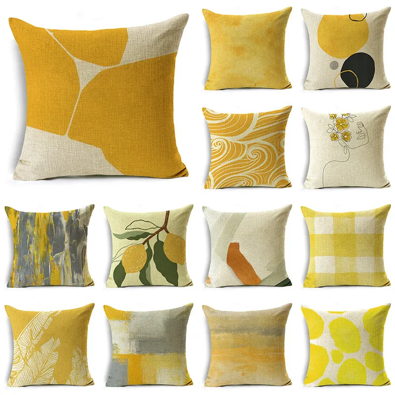 WZH Yellow Collection Creative Pattern Print Pillowcase Home Sofa Car Decorative Cushion Cover 40cm/45cm and 50cm
WZH Yellow Collection Creative Pattern Print Pillowcase Home Sofa Car Decorative Cushion Cover 40cm/45cm and 50cm