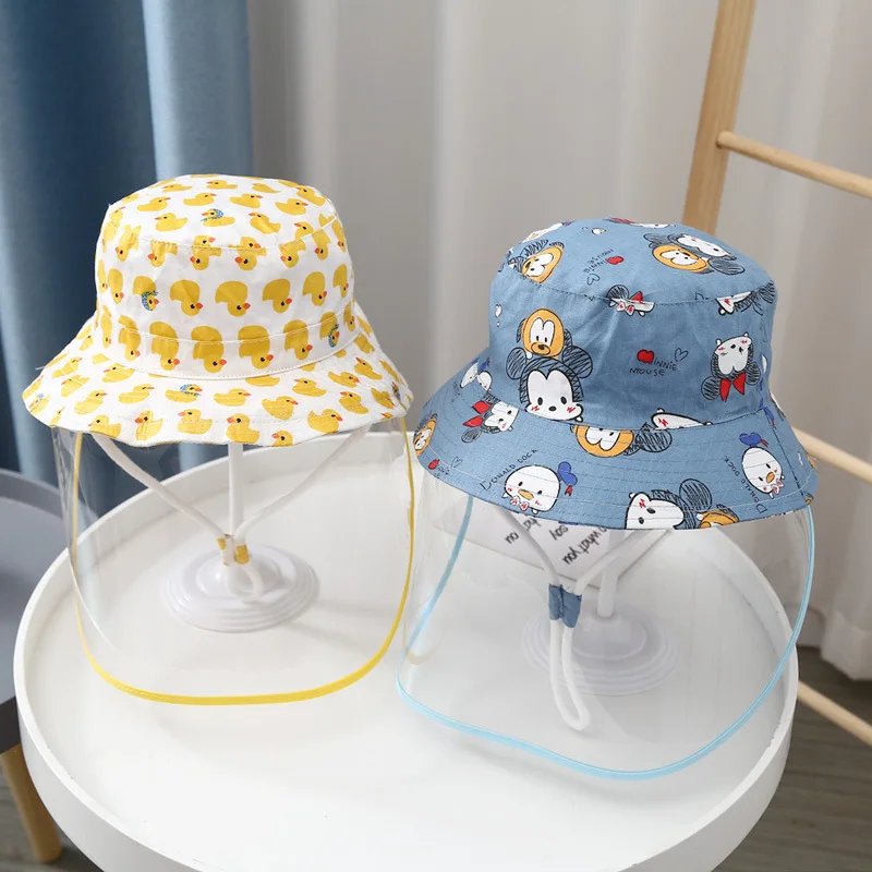 Весенне-летняя хлопковая детская Панама для защиты лица 
Весенне-летняя хлопковая детская Панама для защиты лица