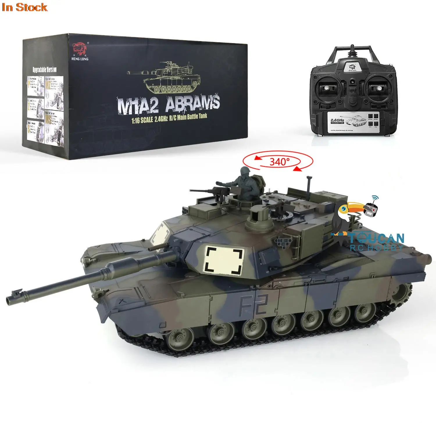 

Henglong 1/16 Scale 2.4Ghz 7.0 Plastic Ver M1A2 Abrams RTR RC Tank 3918 Model BBs Airsoft Smoke Effect TH17806-SMT7