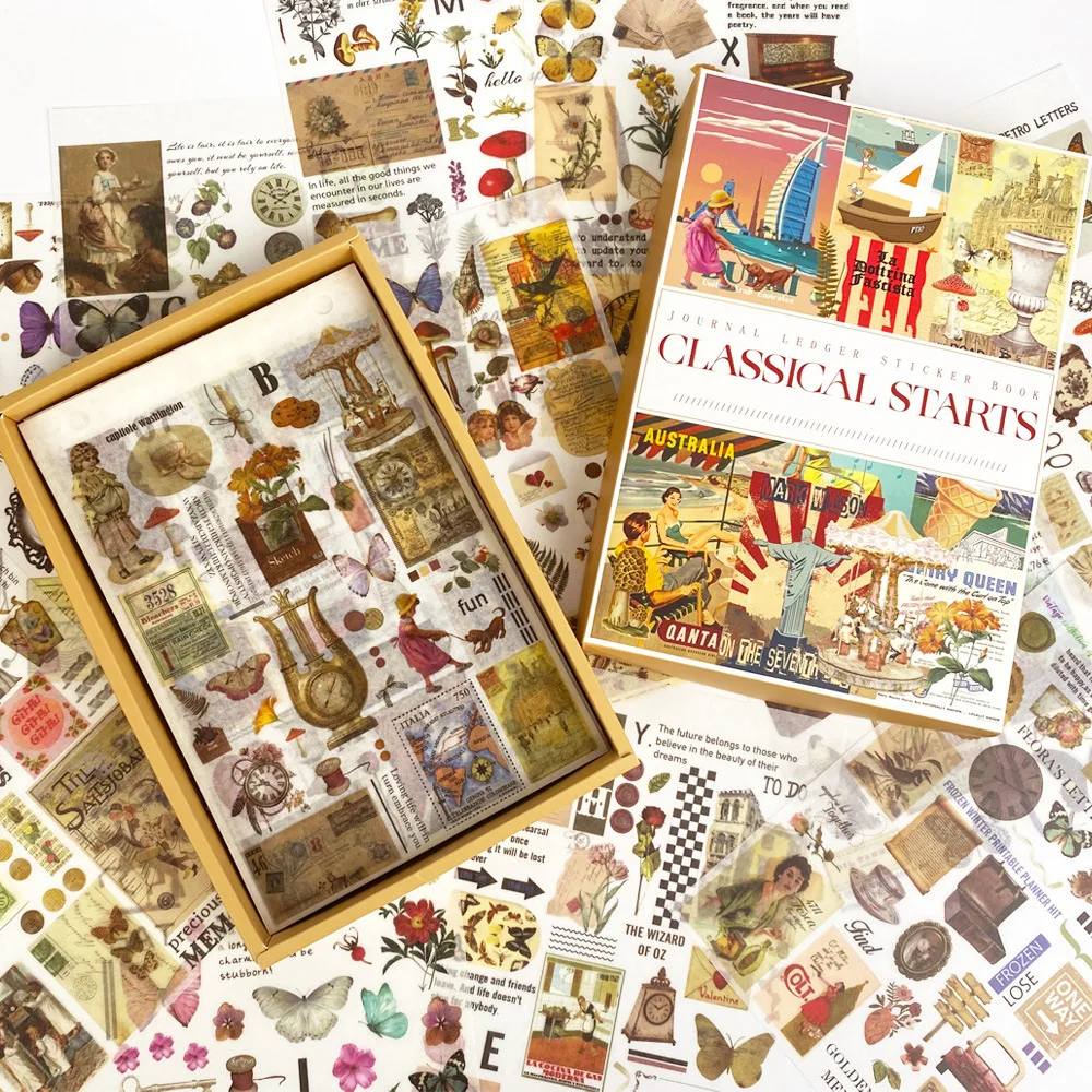 Retro Style Hand Ledger Sticker Set Literature Flower Butterfly Series Scrapbooking Material Paper DIY Decorative Sticker Craft
Retro Style Hand Ledger Sticker Set Literature Flower Butterfly Series Scrapbooking Material Paper DIY Decorative Sticker Craft