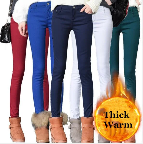 2022 Thick Pencil Pants For Women Winter Warm Skinny Femme Trousers With Velvet Inside Solid Slim Female Pants Plus Size Black
2022 Thick Pencil Pants For Women Winter Warm Skinny Femme Trousers With Velvet Inside Solid Slim Female Pants Plus Size Black
