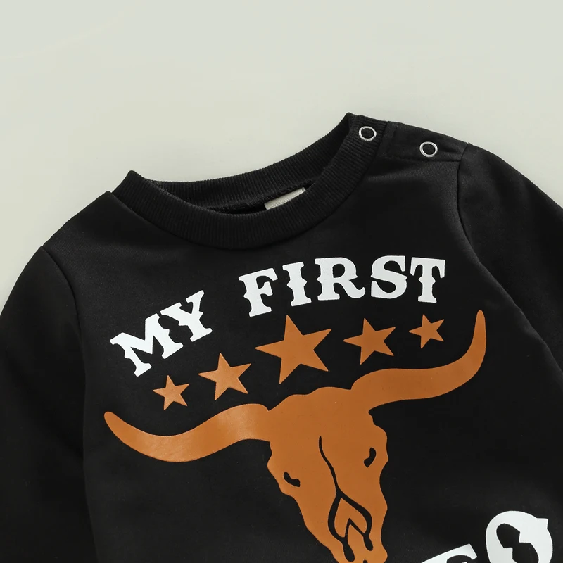Baby Boys Girls 2 Pieces Outfit Letter Cattle Head Print Round Neck Long Sleeve Sweatshirts Tops Elastic Waist Long Pants Set
Baby Boys Girls 2 Pieces Outfit Letter Cattle Head Print Round Neck Long Sleeve Sweatshirts Tops Elastic Waist Long Pants Set