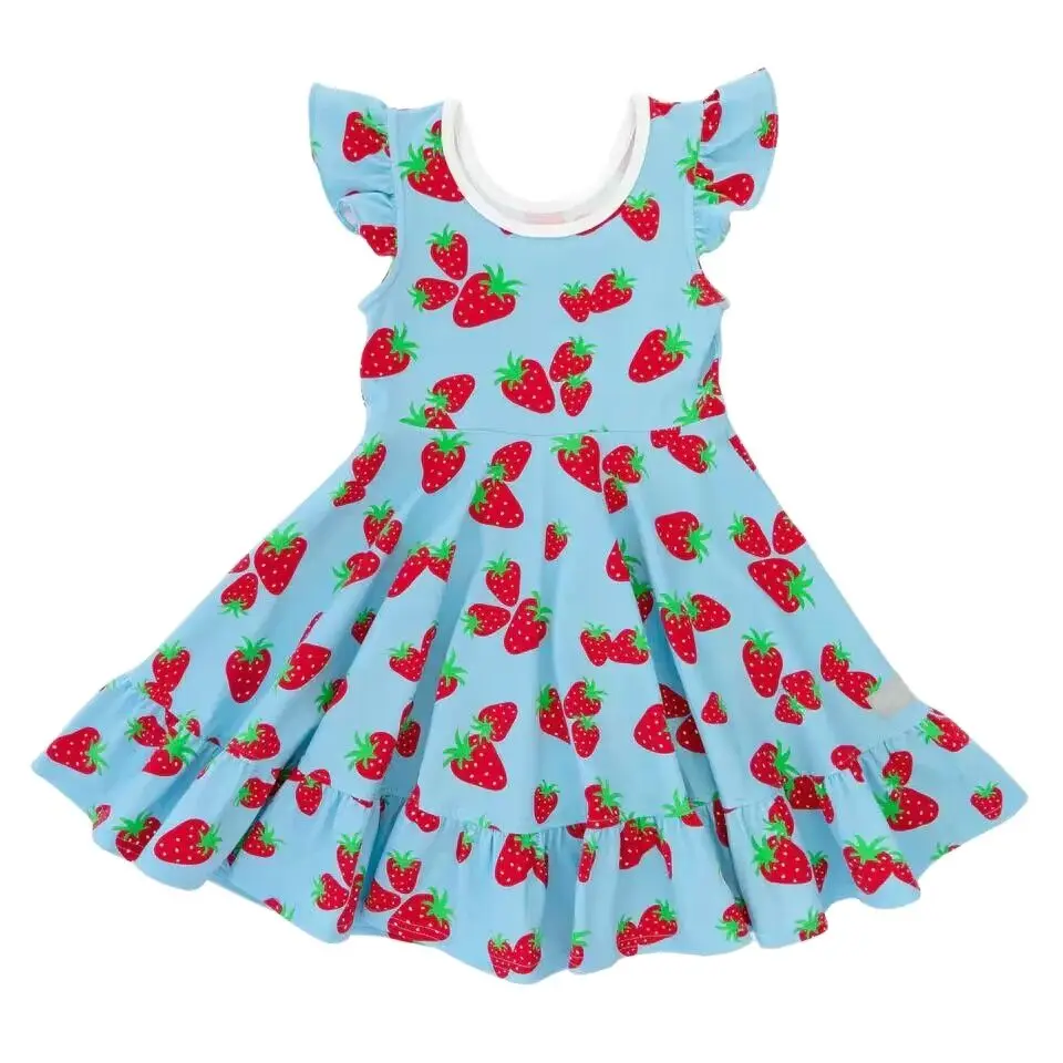 Blue Strawberry Print Knee Length Dress Summer Boutique Girls Kids Clothes Wholesale
Blue Strawberry Print Knee Length Dress Summer Boutique Girls Kids Clothes Wholesale