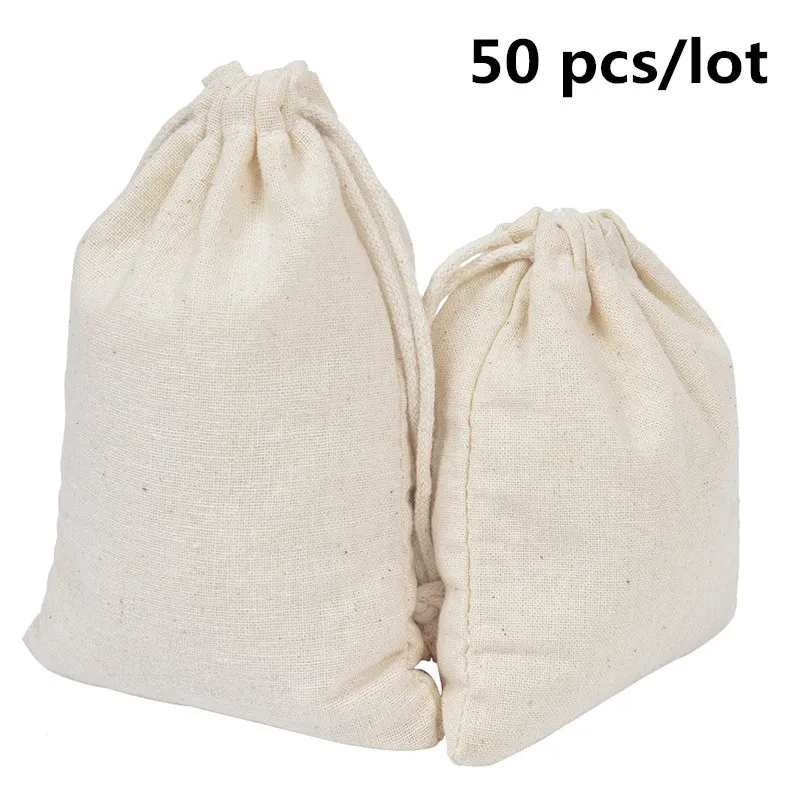 50 Pcs/Lot Cotton Drawstring Storage Bags Christms Wedding Gift DIY Plain Pouch Reusable Home Organize Dustbag 8x10 10x12 10x15
50 Pcs/Lot Cotton Drawstring Storage Bags Christms Wedding Gift DIY Plain Pouch Reusable Home Organize Dustbag 8x10 10x12 10x15