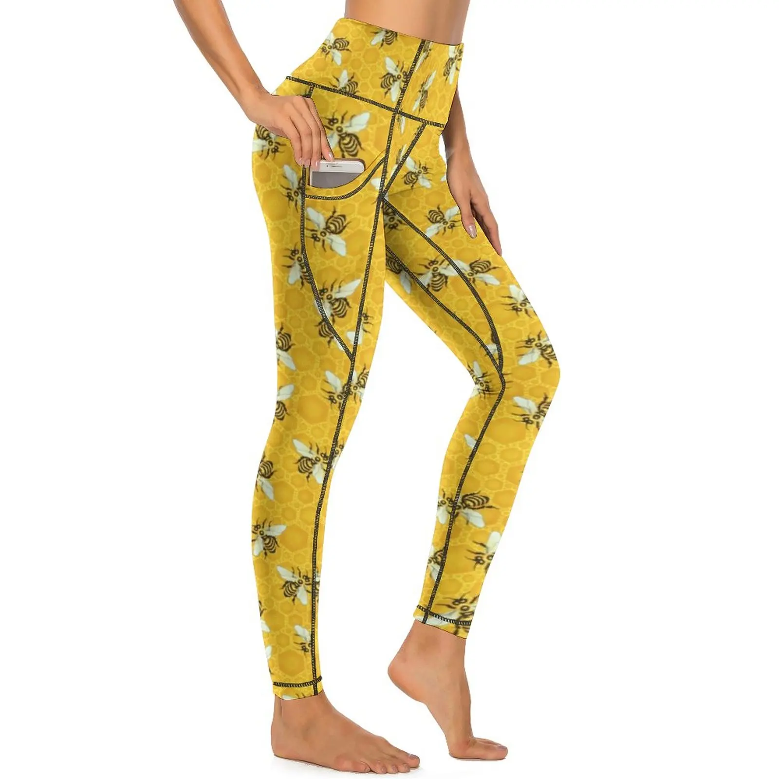 Honey Bees Leggings Cute Honeycomb Workout Yoga Pants Women High Waist Casual Leggins Sexy Stretch Sports Tights Big Size 2XL
Honey Bees Leggings Cute Honeycomb Workout Yoga Pants Women High Waist Casual Leggins Sexy Stretch Sports Tights Big Size 2XL