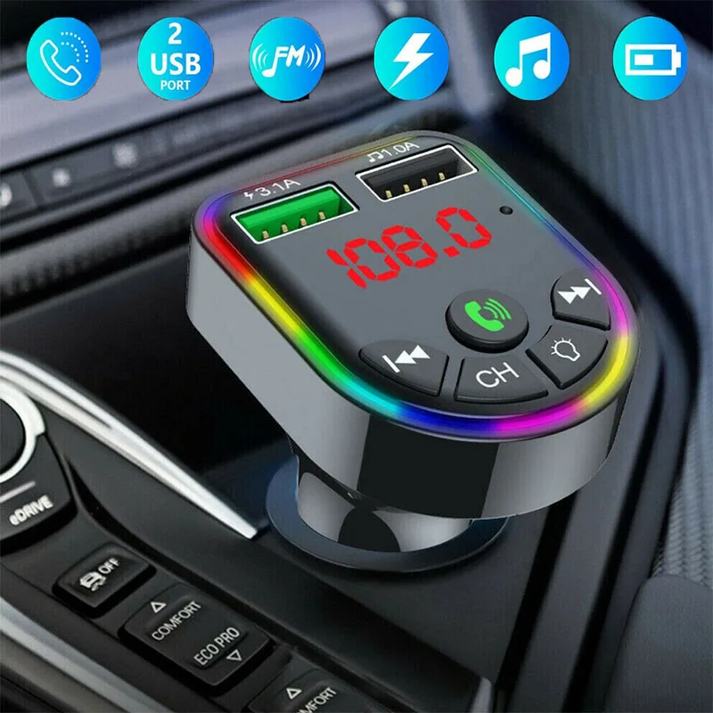 Автомобильный Bluetooth аудио mp3-плеер, FM-передатчик, радио, беспроводной музыкальный приемник громкой связи с двумя USB-портами, адаптер быстрой зарядки
Автомобильный Bluetooth аудио mp3-плеер, FM-передатчик, радио, беспроводной музыкальный приемник громкой связи с двумя USB-портами, адаптер быстрой зарядки
