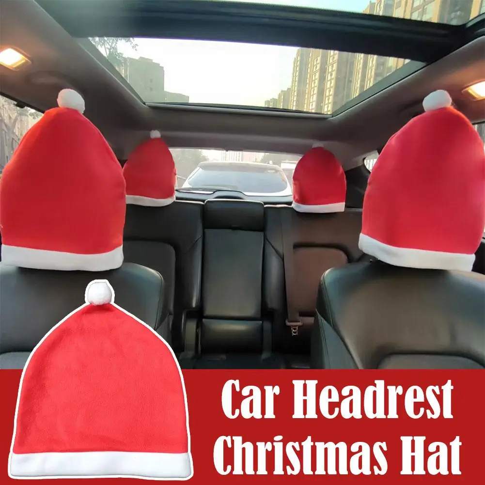 Santa Claus Hat Car Seat Headrest Cover Cute Car Decoration Accessories Christmas Car Decoration Suitable for Most Car B4L6 
Santa Claus Hat Car Seat Headrest Cover Cute Car Decoration Accessories Christmas Car Decoration Suitable for Most Car B4L6