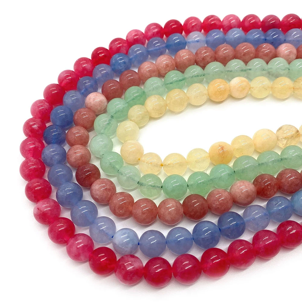 Natural Stone Beads Smooth Chalcedony Round Loose Spacer Beads for Jewelry Making DIY Bracelets 6/8/10mm Chalcedonia Accessories
Natural Stone Beads Smooth Chalcedony Round Loose Spacer Beads for Jewelry Making DIY Bracelets 6/8/10mm Chalcedonia Accessories