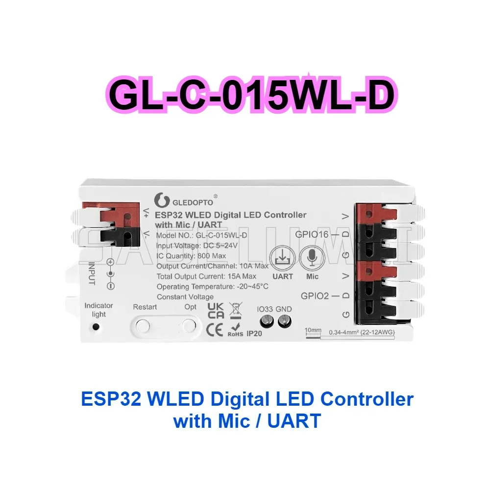RGB контроллер SAGE LU MEI WLED ESP32/8266 
RGB контроллер SAGE LU MEI WLED ESP32/8266