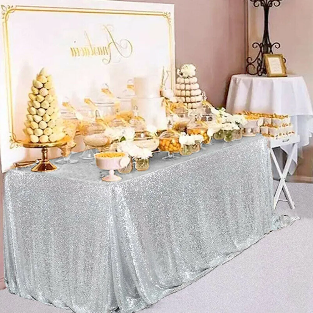 39x59in Rectangle Table Runner Sequin Glitter Table Cloth Banquet Wedding Party Festival Decoration Home Cover
39x59in Rectangle Table Runner Sequin Glitter Table Cloth Banquet Wedding Party Festival Decoration Home Cover