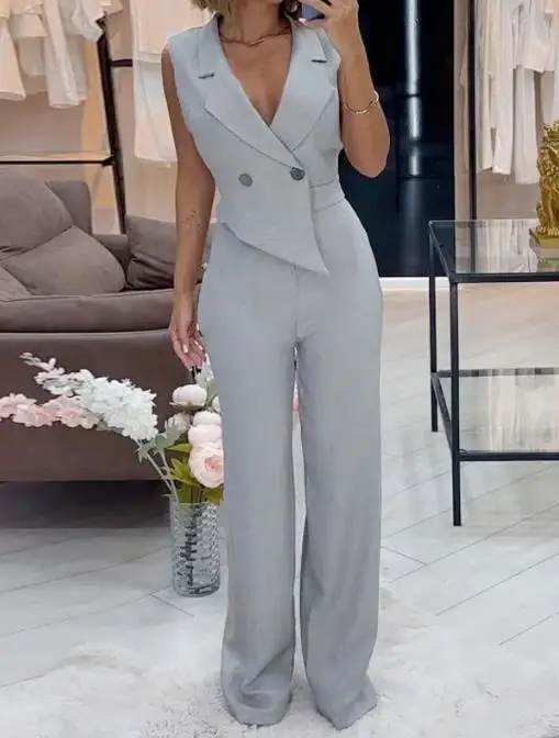 Elegant Solid Color Loose Jumpsuits for Woman Women's Casual Clothing Commuting Female Fashion High Waist Straight Leg Jumpsuits
Elegant Solid Color Loose Jumpsuits for Woman Women's Casual Clothing Commuting Female Fashion High Waist Straight Leg Jumpsuits