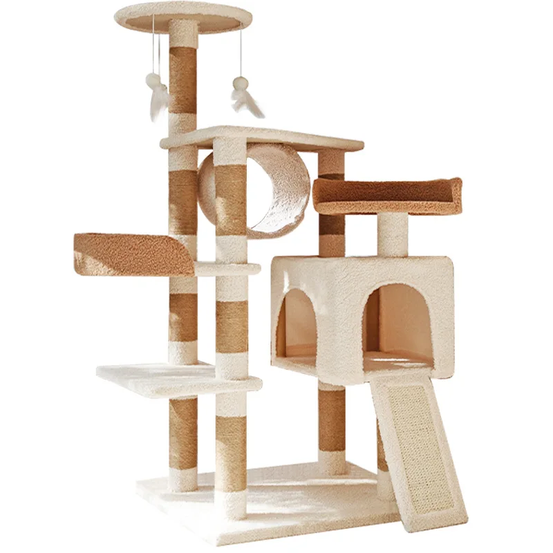 Nordic Style Cat Climbing Rack Tree Cat Scratching Column Villa Jumping Platform Large Cat Tower Rack cat accessories
Nordic Style Cat Climbing Rack Tree Cat Scratching Column Villa Jumping Platform Large Cat Tower Rack cat accessories