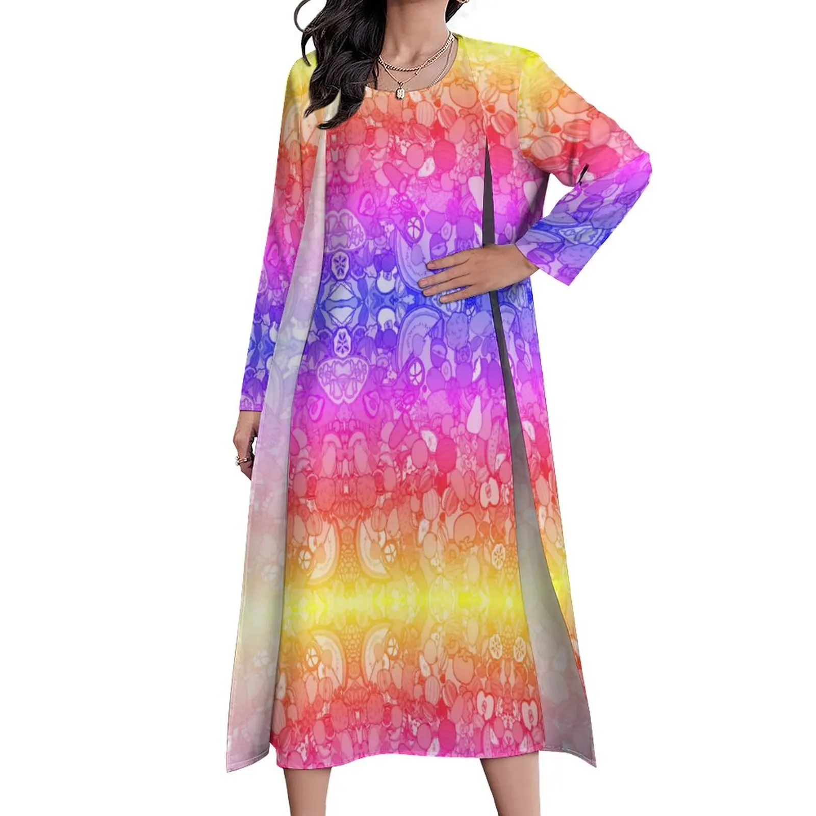 Женское длинное платье с радужным принтом, яркое пляжное платье-макси в стиле бохо, большие размеры
Женское длинное платье с радужным принтом, яркое пляжное платье-макси в стиле бохо, большие размеры