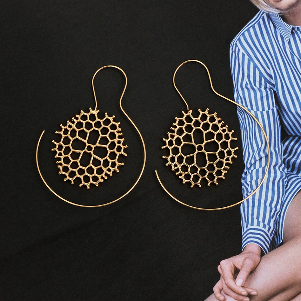 1 Pair Ethnic Style Exaggerated Hollow Out Spiral Alloy Dangle Earring Party Earrings for
1 Pair Ethnic Style Exaggerated Hollow Out Spiral Alloy Dangle Earring Party Earrings for