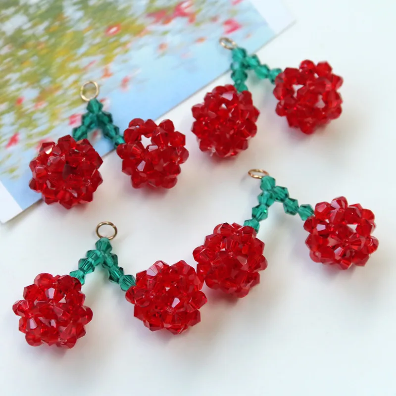 2pcsins style hand-woven three-dimensional cherry pendant diy acrylic accessories earrings hairpin mobile phone shell material
2pcsins style hand-woven three-dimensional cherry pendant diy acrylic accessories earrings hairpin mobile phone shell material